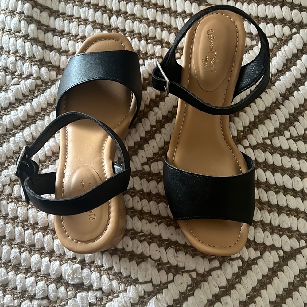 Womens platform heels sandal - Black 7